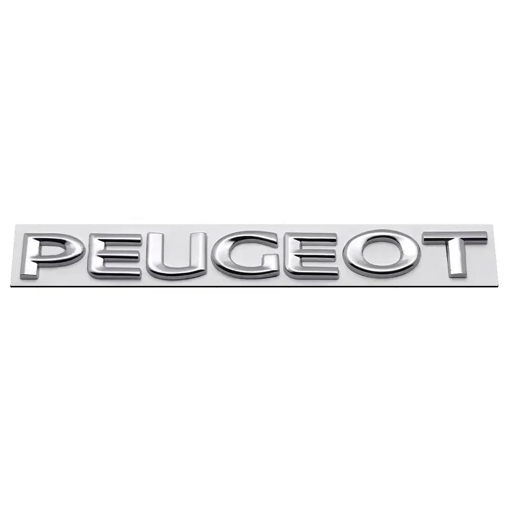 

1Pcs Car Rear Trunk 3D Emblem PEUGEOT Letter Sticker Accessories For Peugeot 408 308 5008 208 2008 3008 Landtrek Rifter 508 301 серебряный