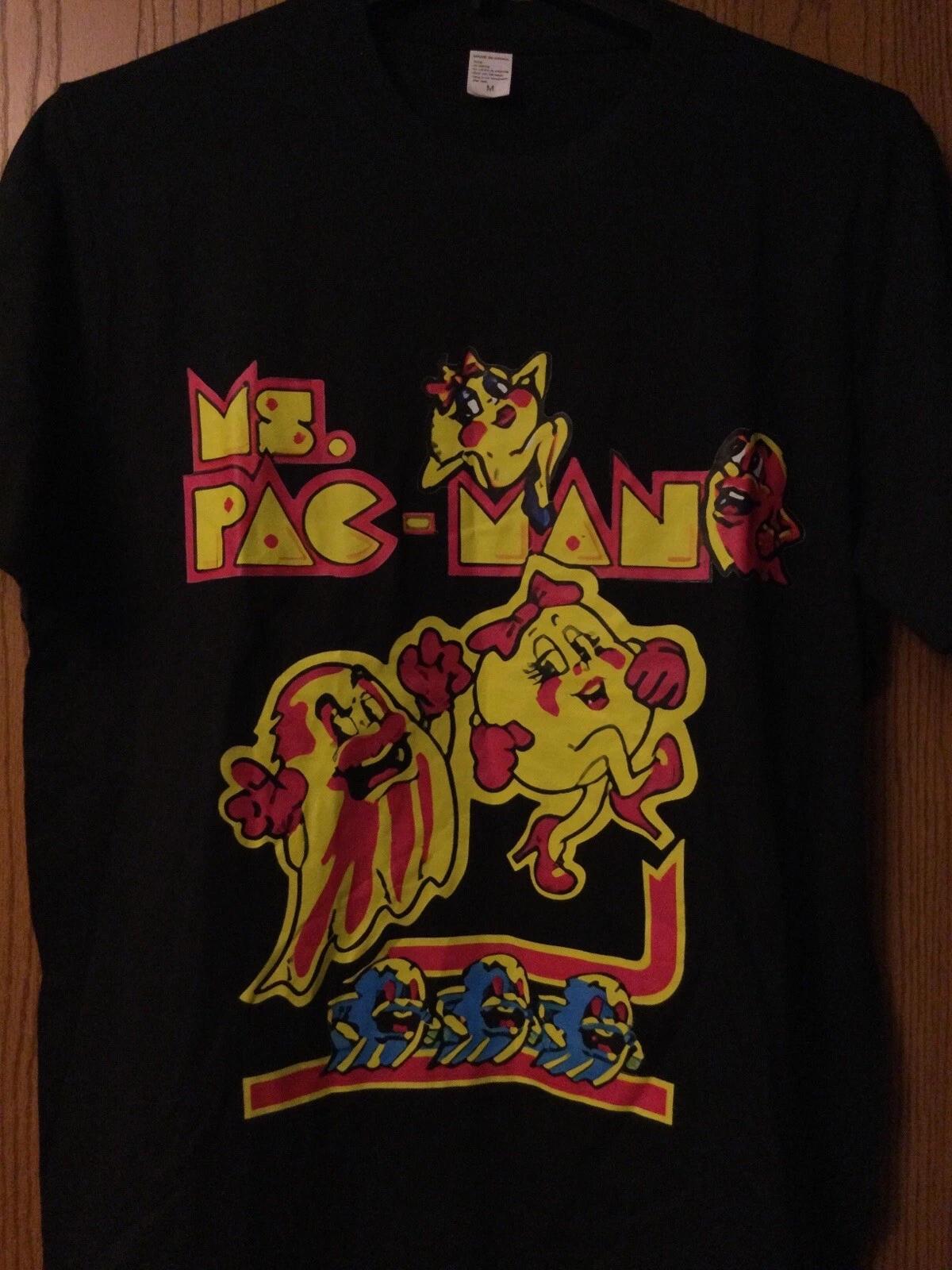 

Ms. Pac Man - Black Shirt - Graphic - M 2XL