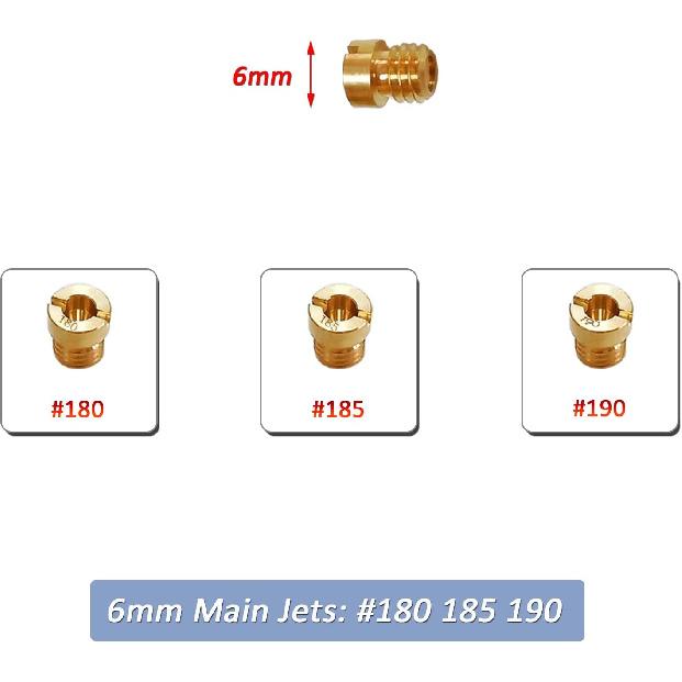 

CV40 Main Jet - Slow/Pilot Jet - Gasket, for Harley Davidson Sportster XL883 XL1200 CV 40MM Carburetor Carb Jet Kit (#180 185 190 195 42 45 48)