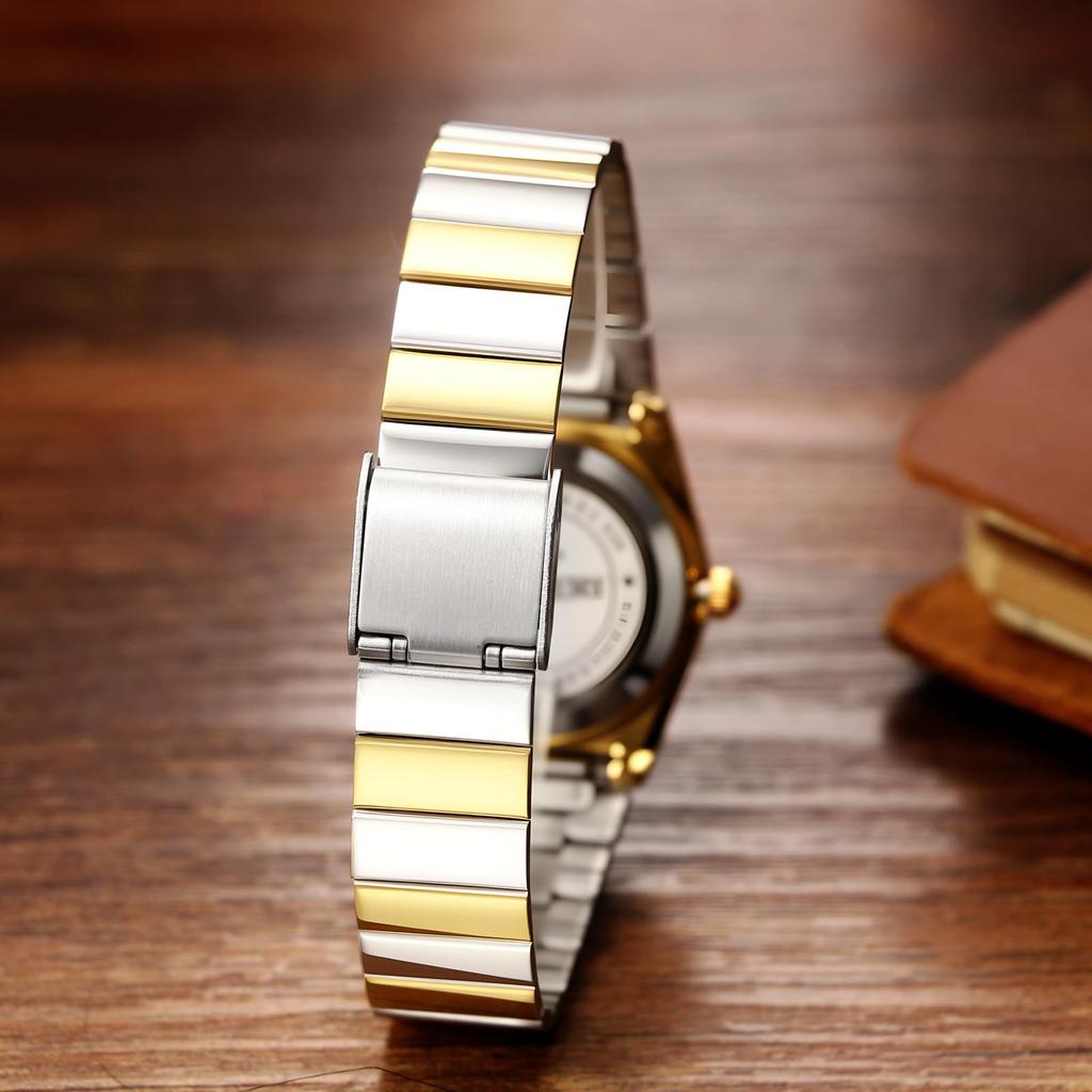 Women's Luminous Analog Watch, Simple Design: Waterproof, Calendar, Stainless Steel Strap, Gold or Silver, Fashion Accessory - Valentine's Day,