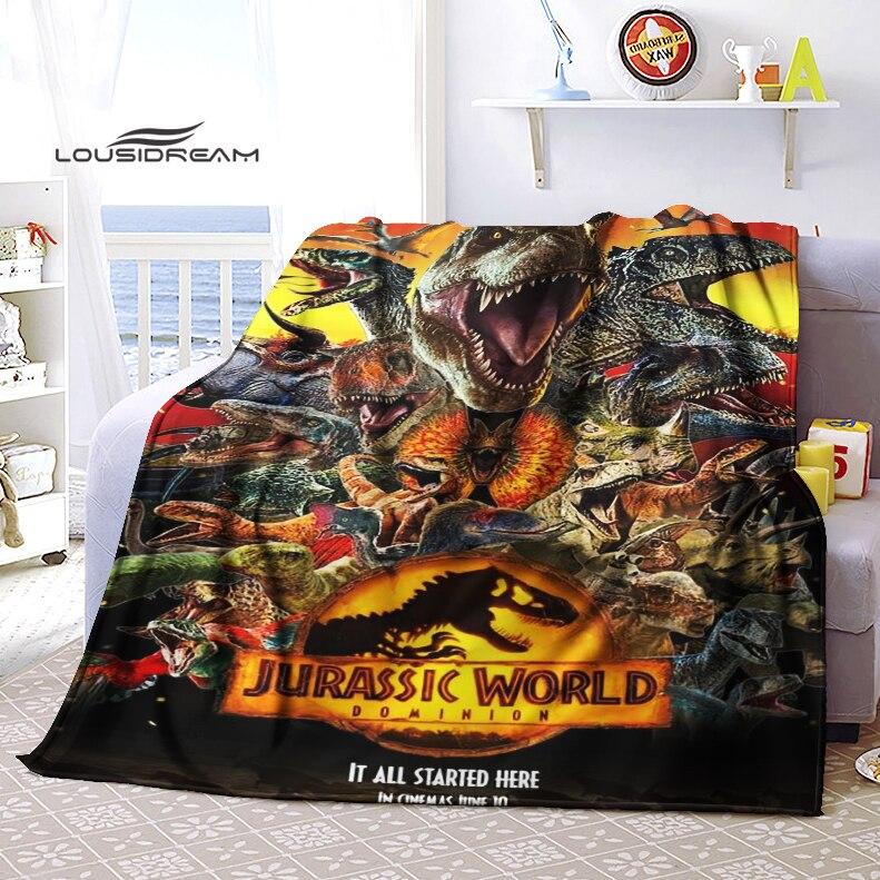 Jurassic Park Blankets for Beds Home Travel Adult Flannel Blanket for Couch Bed Living Room Sofa Child Keep Warm King Size