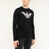 Emporio Armani Cotton Logo Print Crew Neck Long Sleeve T-Shirt Men Tops Black 8N1T64-1JNQZ-0999