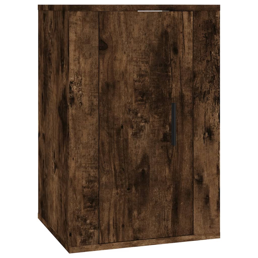 2 Piece TV Cabinet Set Smoked Oak Effect Engineered Wood
