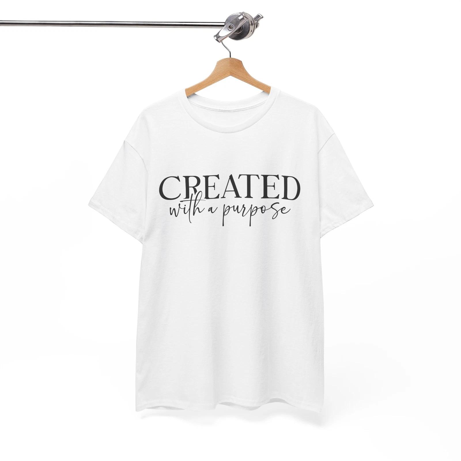 

Created with a purpose T-Shirt | Christian Prayer Tee | Jesus Believer Shirt S