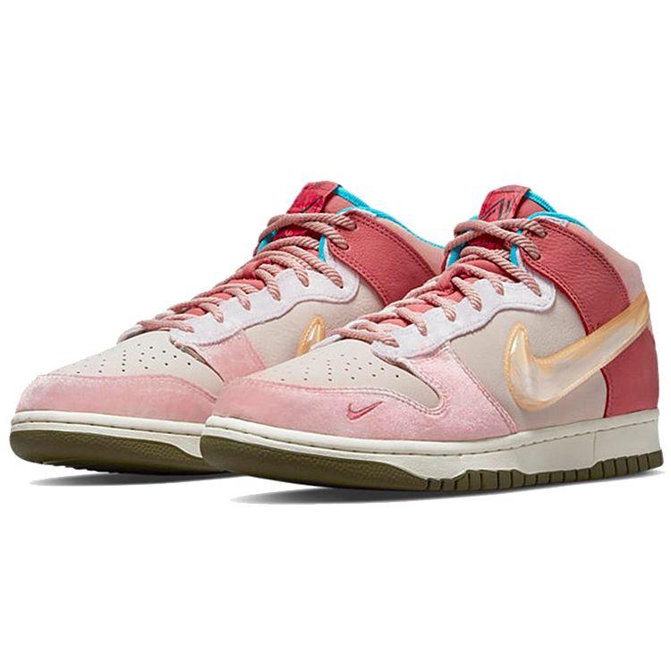 Nike Social Status X Dunk Mid Strawberry Milk Unisex Sneakers Pink Light-Soft-Pink Coconut-Milk DJ1173-600