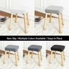 Jacquard Square Stool Covers Elastic Dust-proof and Anti-slip Stretch Chair Cover Solid Color Geometric Pattern Seat Cover