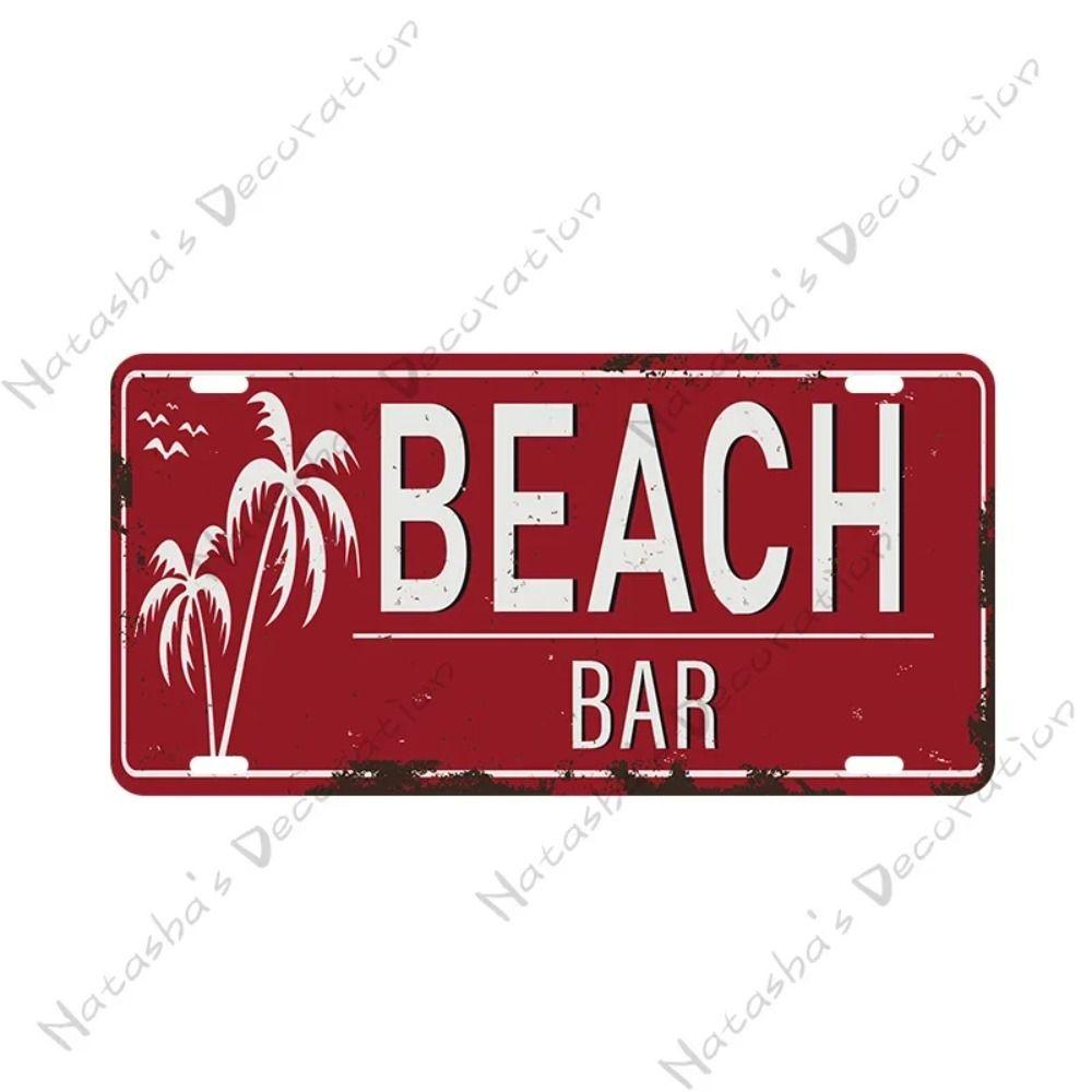 Garage Bar Metal Wall Sign, Auto Interior Decor Plaque 15x30cm