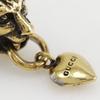 GUCCI Lion head Ring heart Plated Gold #7.6(US Size) heart 7.3g Women Used