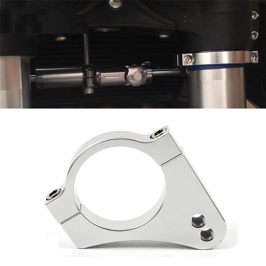 56mm CNC Motorcycle Steering Damper Fork Frame Mounting Clamp Bracket Universal
