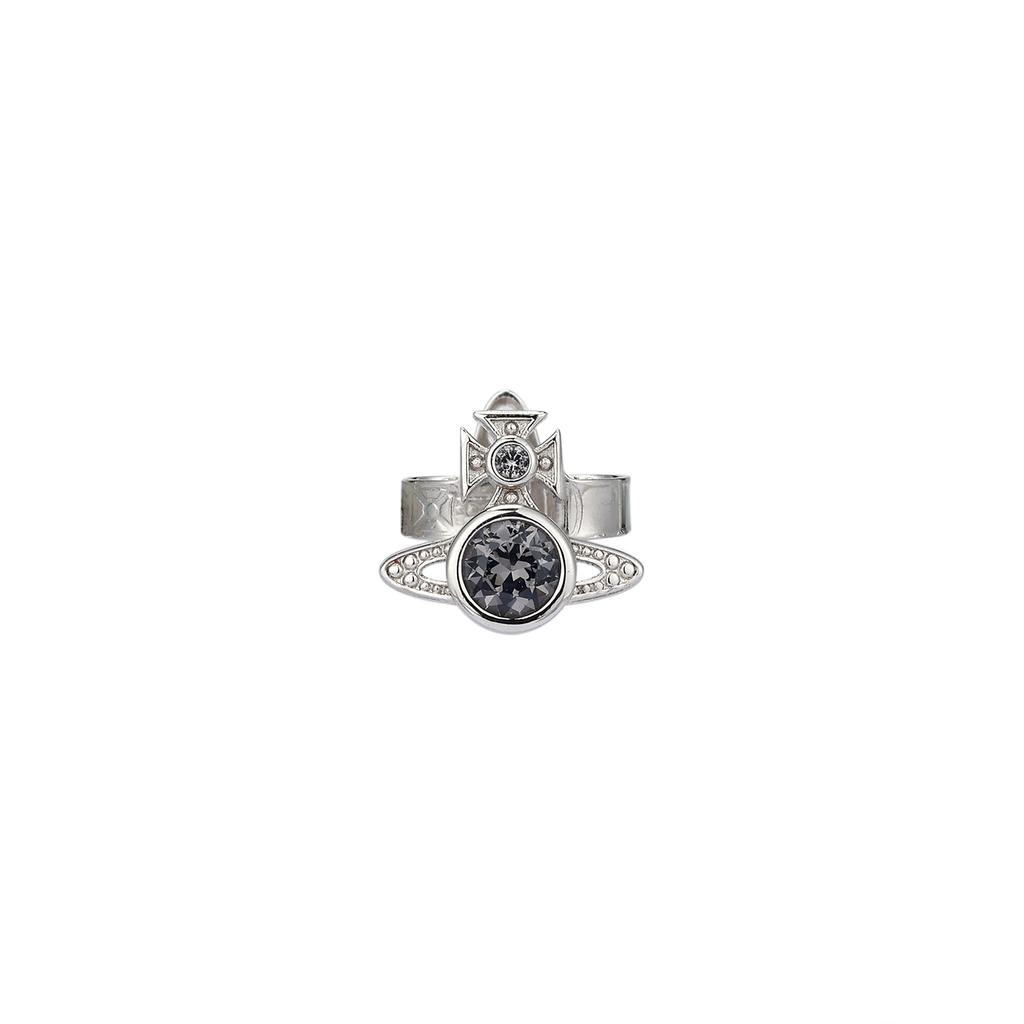 Vivienne Westwood Small Exquisite Sphere Design Earring Men Earrings Silver Gray 62010239-02P297