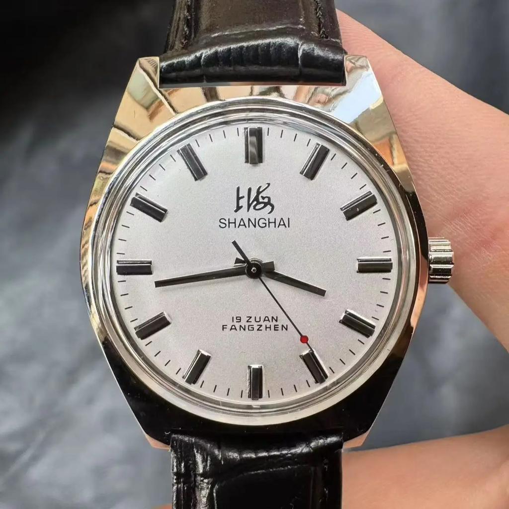 36mm Shanghai Men's Watch Retro 7120 Manual Mechanical Movement Minimalist Business Mechanical Wristwatches Drop Shipper