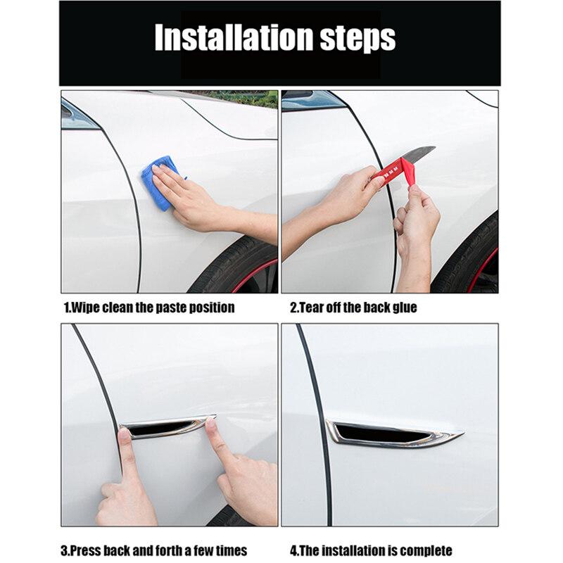 2PCS Car Side Door Body Fender Stickers Knife Badge For Volkswagen Golf 6 7 Passat Jetta B6 Touran MK5 Sticker SYSYZB-VWJD7