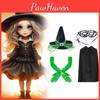 Witch Halloween Adult  Cosplay Costume With Hat Gloves Cloak Performance Party