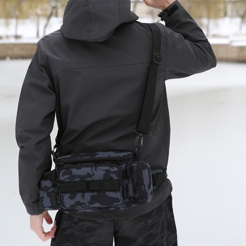 Multi-Functional Fishing Waist Pack Lightweight Single Shoulder Bag Outdoor Angling Gear Storage