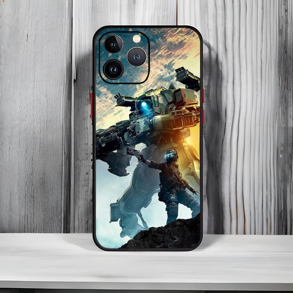 Sci-Fi Shooter Game T-Titanfall 2 Phone Case Black Matte Thin Phone Case For iPhone17 16 15 14 13 ProMax