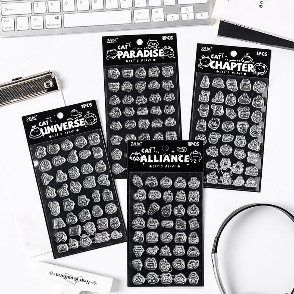 seimeinoki Clear Transparent Cute Cat Silicone Transparent Diary DIY Stamp Block For Stamps, Stamps, Patterns, Material, Seals, Making, Handmade,