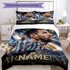 Messi Argentina Football World Champions Personalized Name Bedding Set,Smooth Bed Linen for Bedroom Decor,Perfect Souvenir Gift for Soccer Lovers,Micr