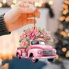 Unique Cartoon Style Acrylic Car Pendant Perfect For Romantic Valentines Day Decor