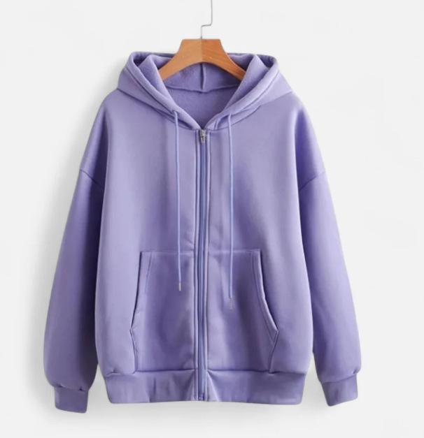 Felpe con cappuccio e giacche unisex in velluto taglie forti con zip per autunno/inverno