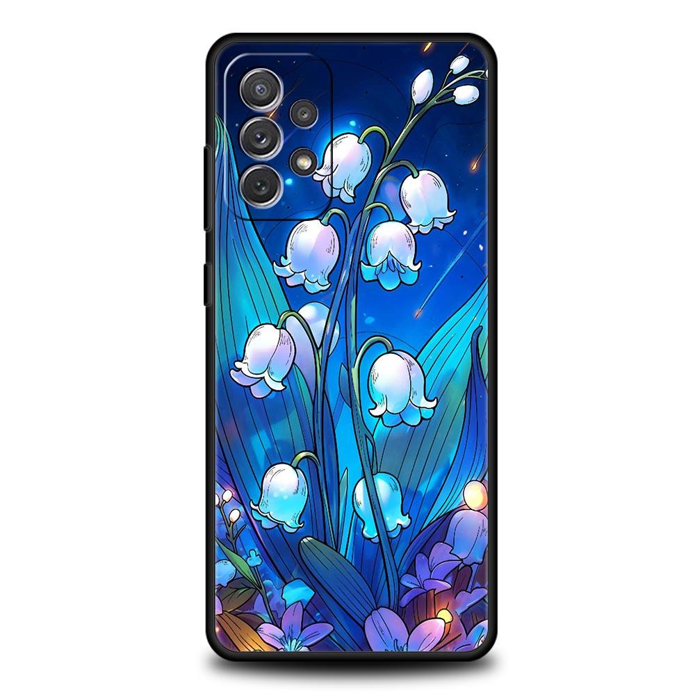 Lily Of The Valley Clear Floral Phone Case for Samsung Galaxy A55 A35 A15 A14 A13 A25 A54 A51 A71 A72 A73 A32 A52 A41 Soft TPU