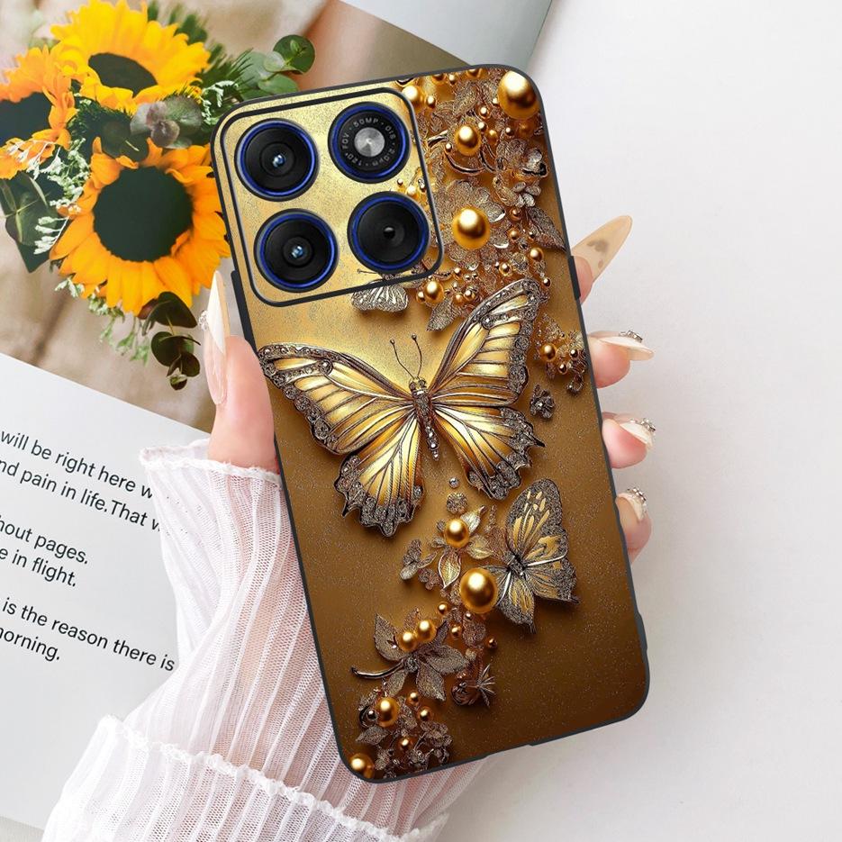 For Motorola Edge 70 Case XT2601-2 Luxury Butterfly Painted Cover Soft Silicone Case For Motorola Edge 70 Fusion Edge70 5G Shell