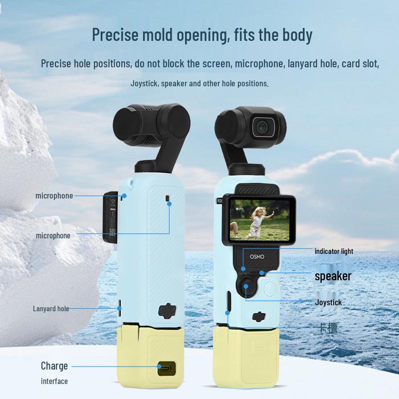 DJI Pocket 3 Silicone Protective Case for Osmo Pocket Gimbal Camera - Macaron Color Shell