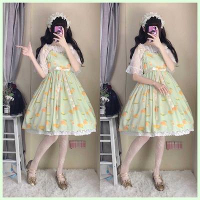 Party Style Girl Sweet Soft Lolita Cosplay Lace JSK Dress Maid Costume Dress