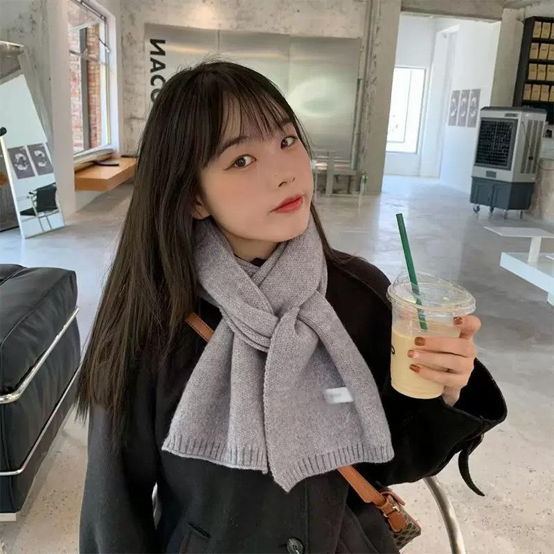 Women Cashmere Blend Scarf Women Winter Warm Thicken Luxury Solid Color Shawl Wraps Female Warm Thick Wool Neckerchief Blanket