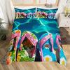 Flip Flops Soft Duvet Cover Quen Sized Dimensions Carton Beach Holiday Beding Set Children Kids Young Boys Young Girls Bedrom Decor Rainbow Flowers
