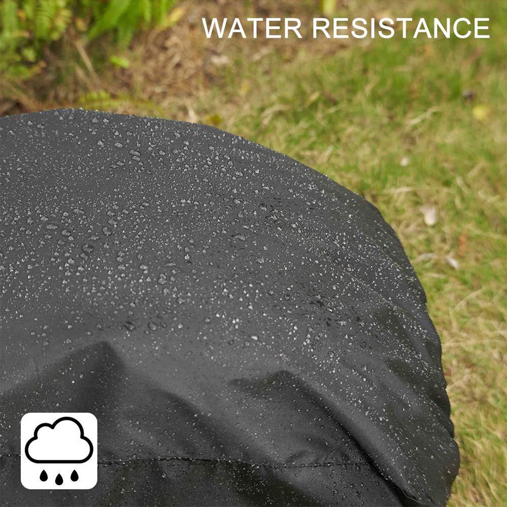 Barbecue Cover Oxford Fabric Black BBQ Grill Cover with Drawstring Waterproof Lightweight Dust Cover for Weber 7110 Q1200