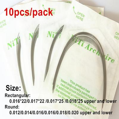 Material ovoide rectangular redondo ortodóncico dental de la forma del alambre elástico estupendo del arco de NiTi