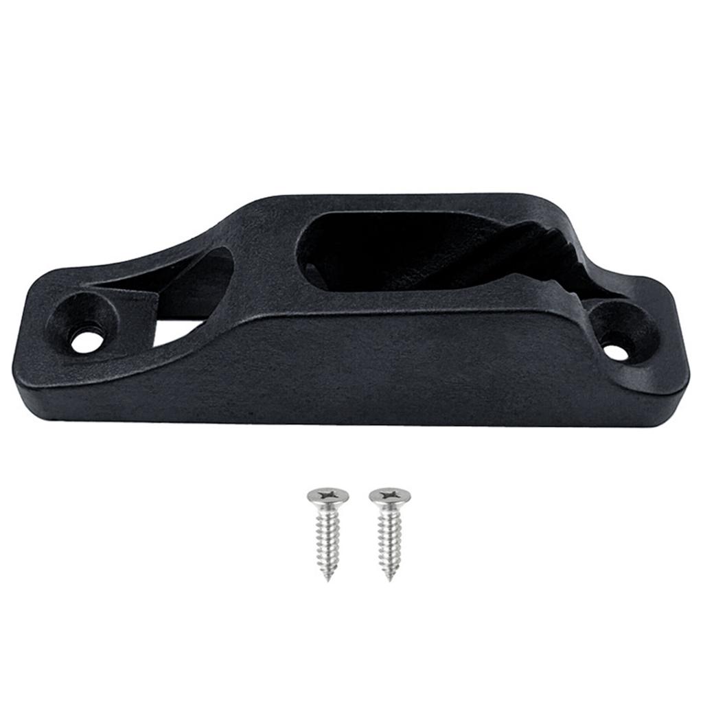 Canoe Kayak Cord Lock Rudder Control Black Nylon Self-Lock Rope Cord Tensioner Runner Anchor Jam Cleat Boat Accessories
