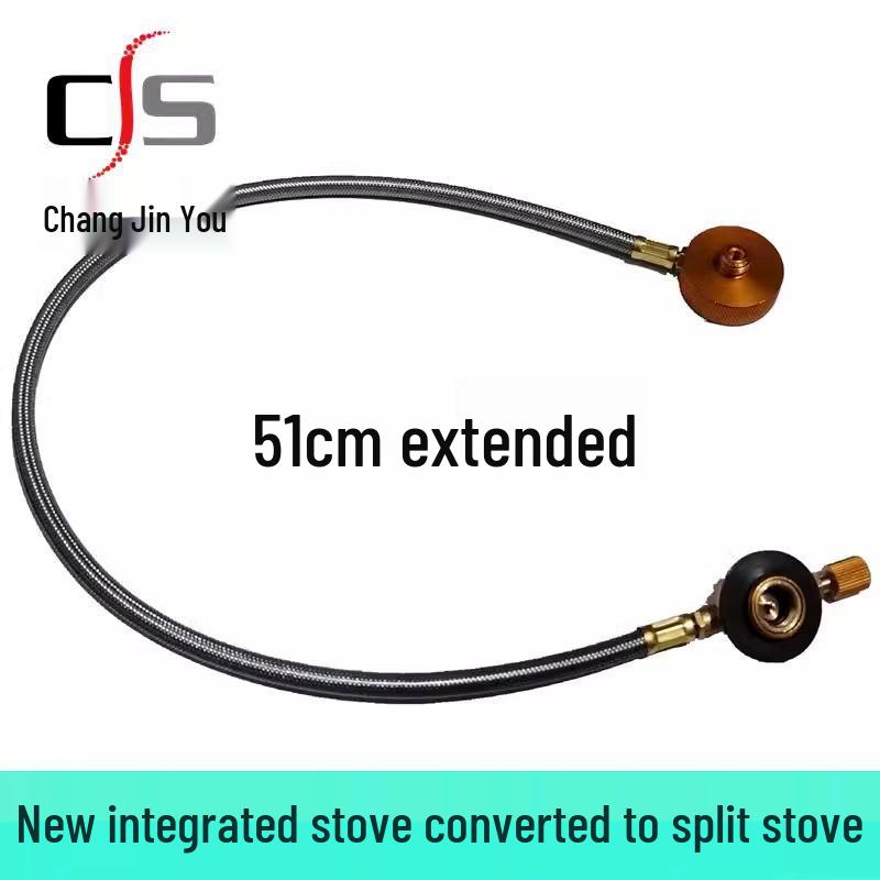 

Convertible Outdoor Camping Stove: Integrated to Split with Extension Cord for Flat Gas Can