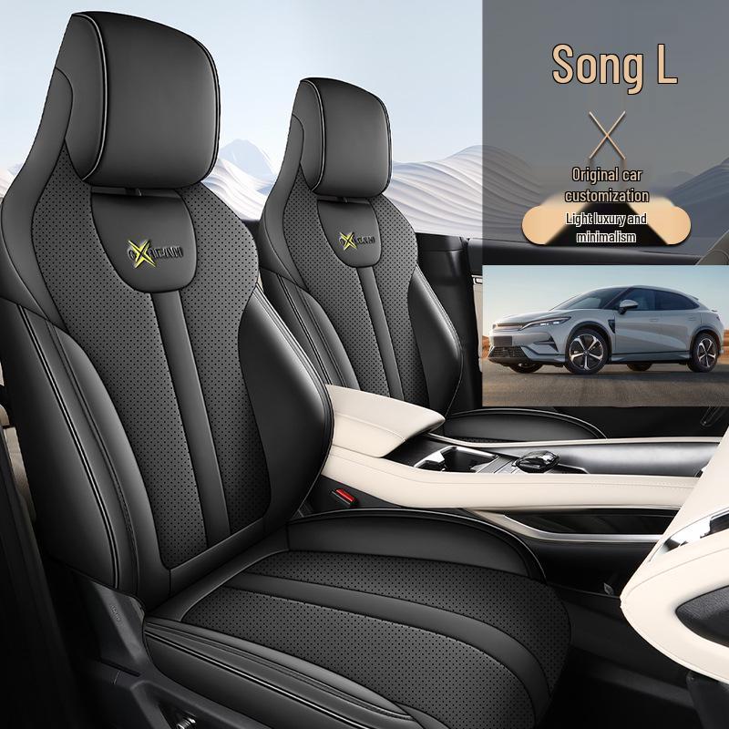 New Model Full Leather Car Seat Cushion for BYD Song L - Universal Four Seasons Use