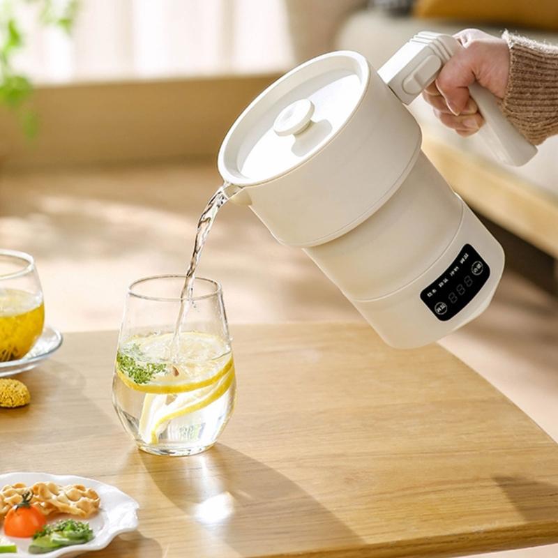 Foldable Electric Kettle With 4 Temperature Settings Fast Boil For Tea Coffee 600ml Portable 220V Dry Burn
