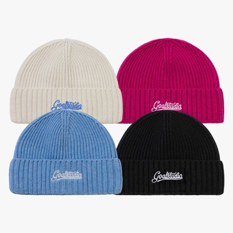 

ШАПКА БИНИ ИЗ ШЕРСТИ С ЛОГОТИПОМ GOALSTUDIO SCRIPT (4 цвета) FREE