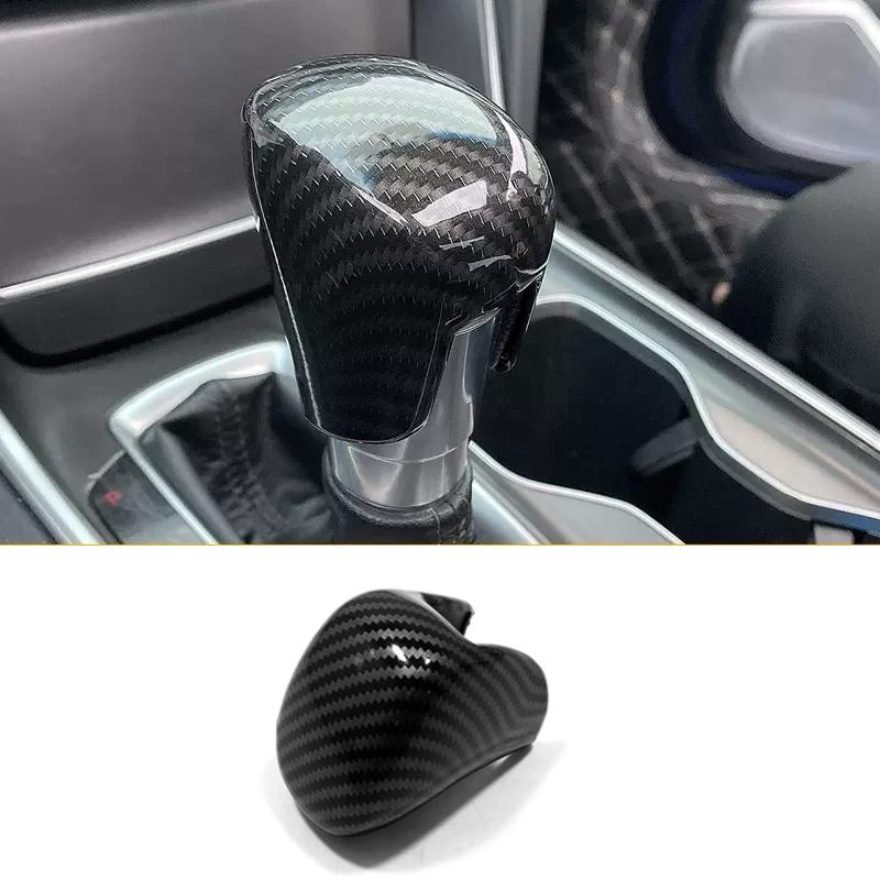 For Honda HR-V  HRV Vezel E:HEV    ABS CarbonFiber Car Gear Head Shift Handle Knob Cover Handball Trim Sticker