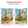 Non-Toxic 504Pcs Friends City Tree House Summer Holiday Villa Castle Building Blocks Sets Figures Garden Diy Toys For Kids Children Birthday
