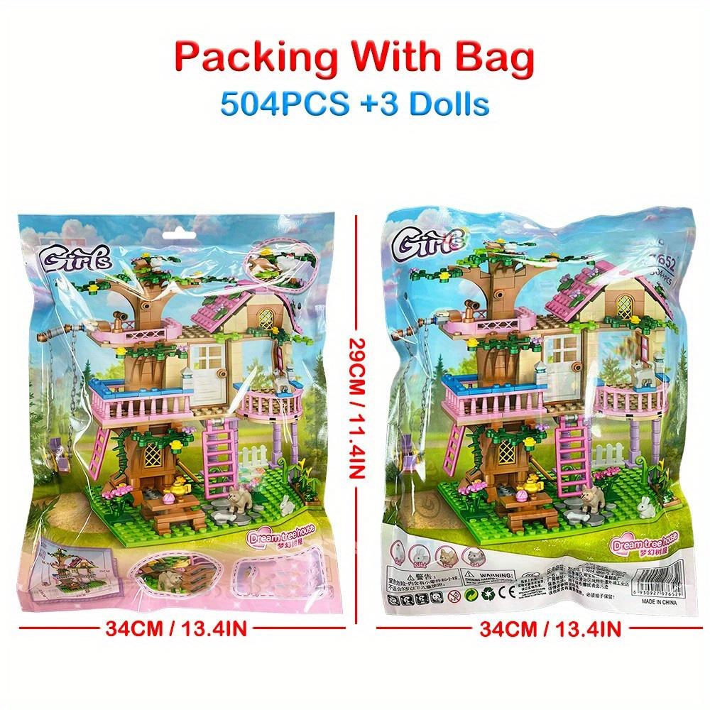 

Non-Toxic 504Pcs Friends City Tree House Summer Holiday Villa Castle Building Blocks Sets Figures Garden Diy Toys For Kids Children Birthday