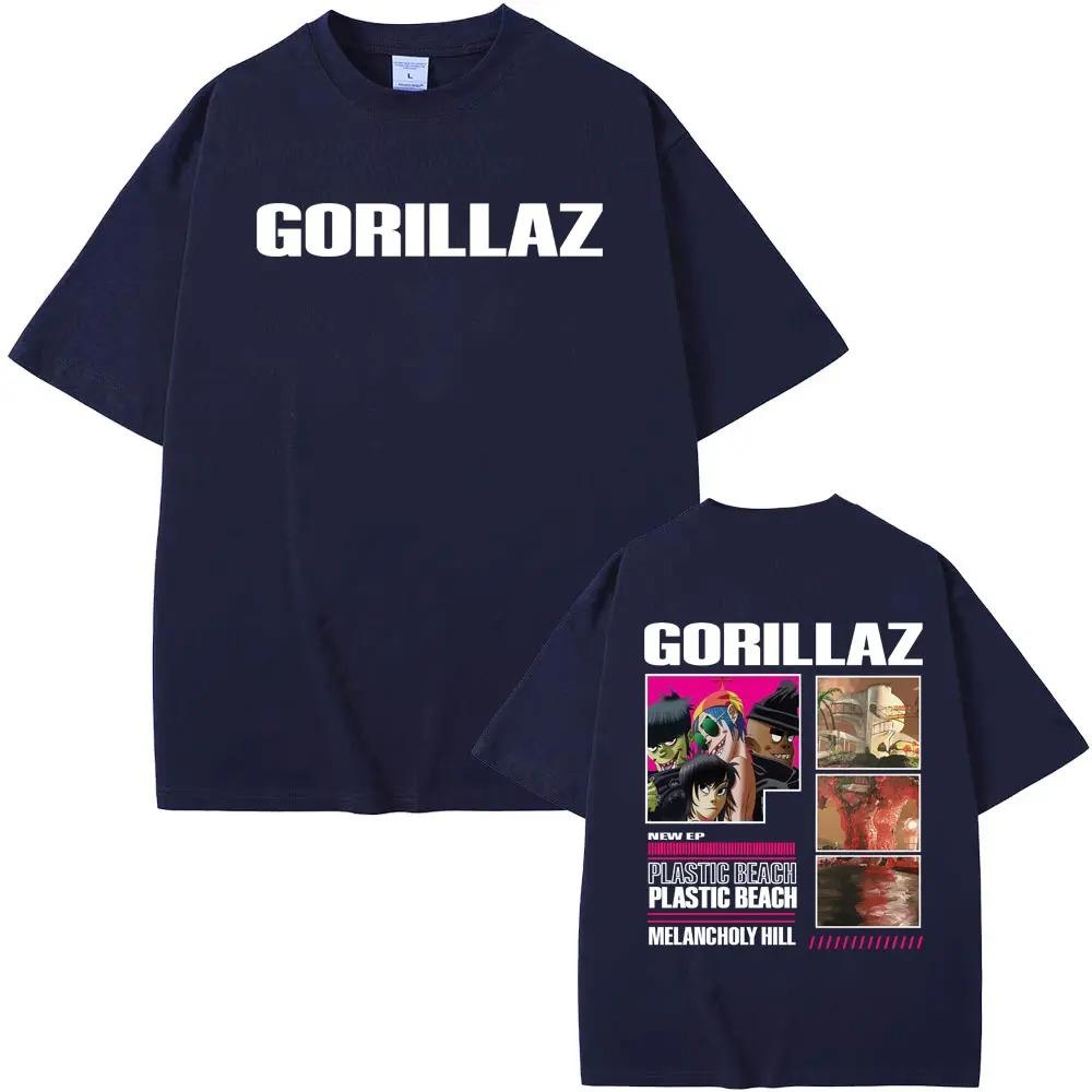 Rock Band Gorillaz The Mountain 2026 New Album Tour TShirt Unisex Oversized Trendy Gothic Style Crew Neck HighQuality TShirt
