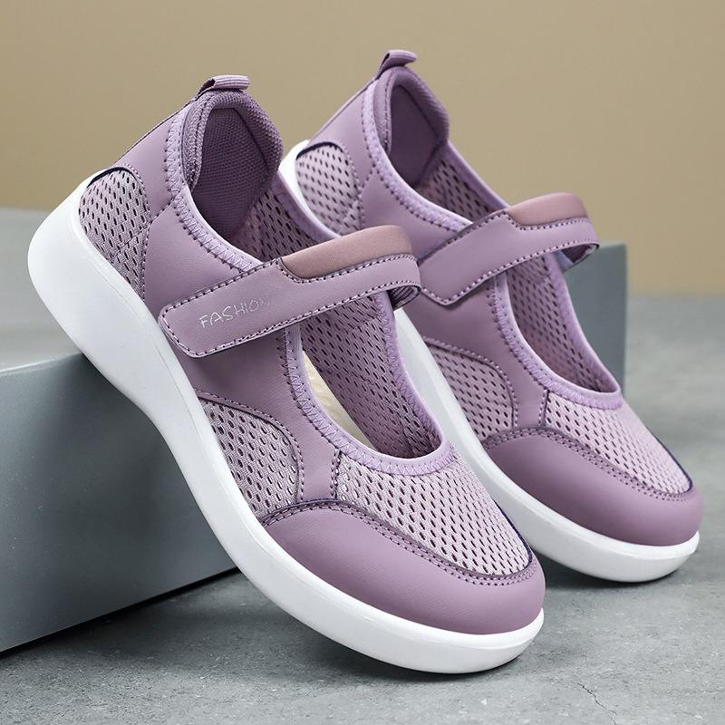 Schuhe Damen vielseitig neue atmungsaktive Freizeitschuhe weiche Sohle keine müden Füße Klettverschlussschuhe Damen