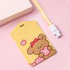Card Pouch Convenient Cartoon Design Cute Multifunctional Bus Card Protector with Lanyard