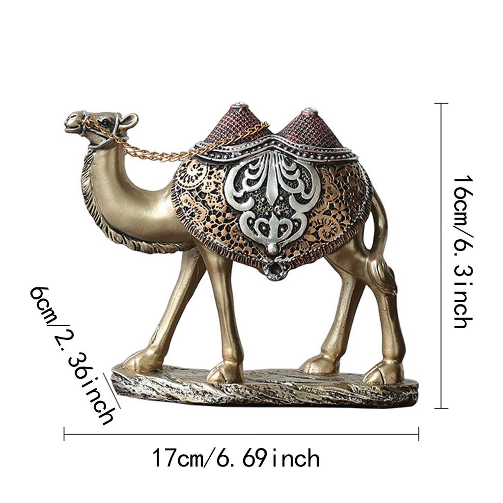 Kamel Figur Samling Moderne Resin Bordpynt Kamel Skulptur for Skap Stue Hylle Skrivebord Hjem Dekorasjon