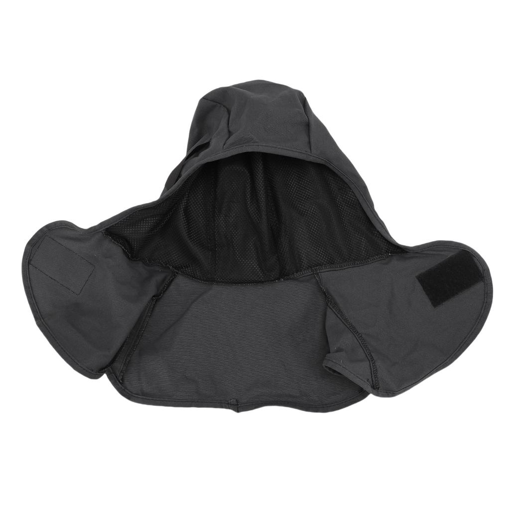 Welding Hood Flame Retardant Cotton Welding Cover with Neck Shoulder Drape Full Head Neck Protection for Men Women Gray