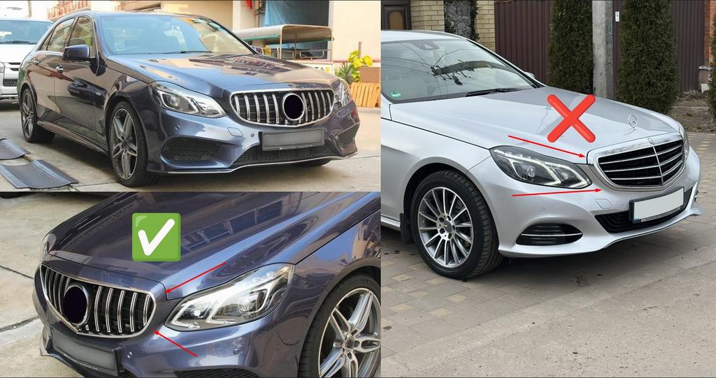 Kühlergrill GT Panamericana (für Avantgarde und AMG-Line, 2013-2016) für Mercedes E-Klasse W212