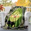 1pc Avocado Printing Lightweight Flannel Blanket, Comfortable and Warm Blanket, for Camping Sofa Bed and Couch Office, Gift Blankets in