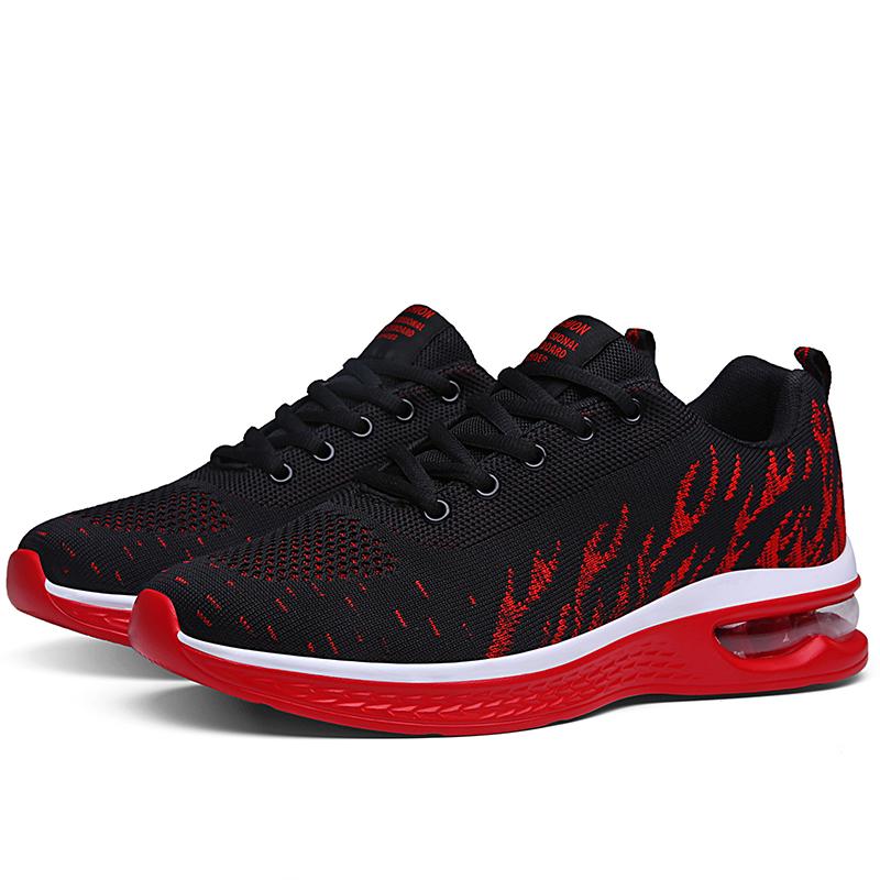 New Flying Woven Breathable Running Shoes Men's Explosive Cushioned Cushioned Sports Shoes Springback Running Shoes