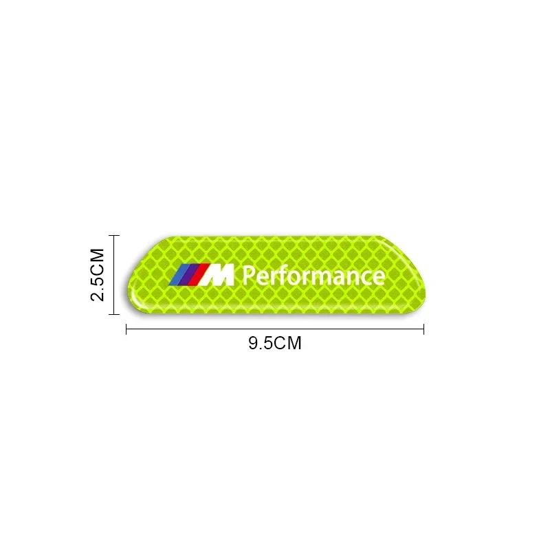 4Pcs/Set Car Door Stickers DIY Car BMW M Reflective Tape Warning Mark Reflective Open Notice Bicycle Accessories Car Decoration