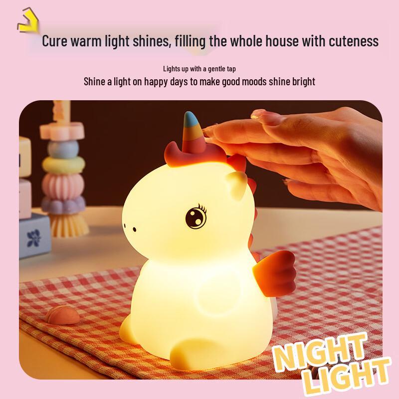 Unicorn Silicone Pat-pat Night Light