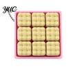 Stress Relief Toys 3D Printed 9-Square Fidget Clicker Toy, Simulation Fruit Cookie Pressing Portable Desk Fidgets Keychain, Click Desktop Ornament,